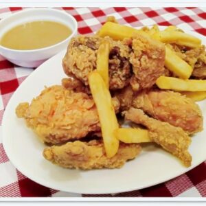 Butter-fried Chicken with French Fries