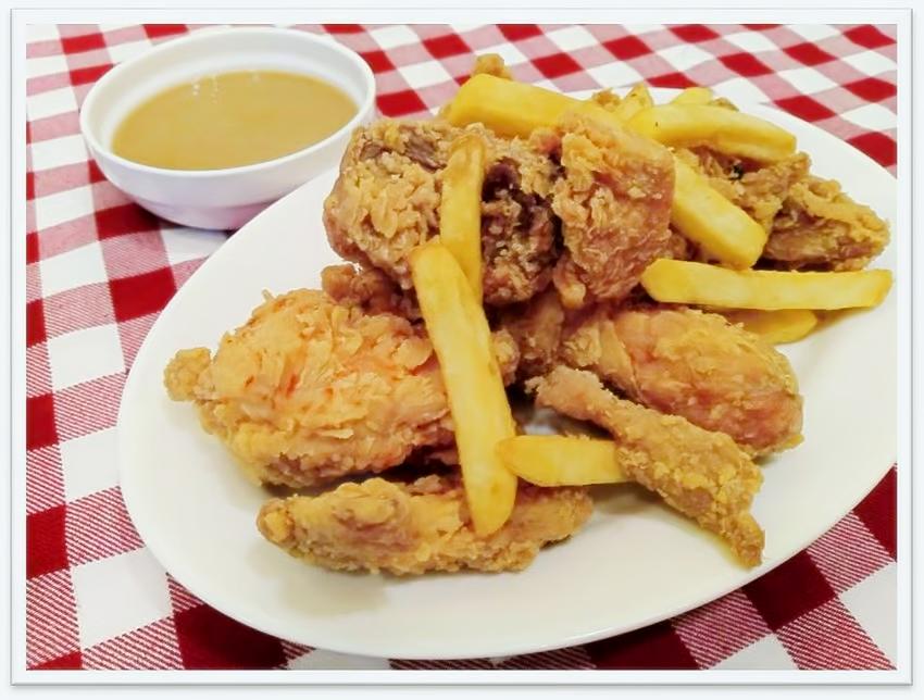 Butter-fried Chicken with French Fries