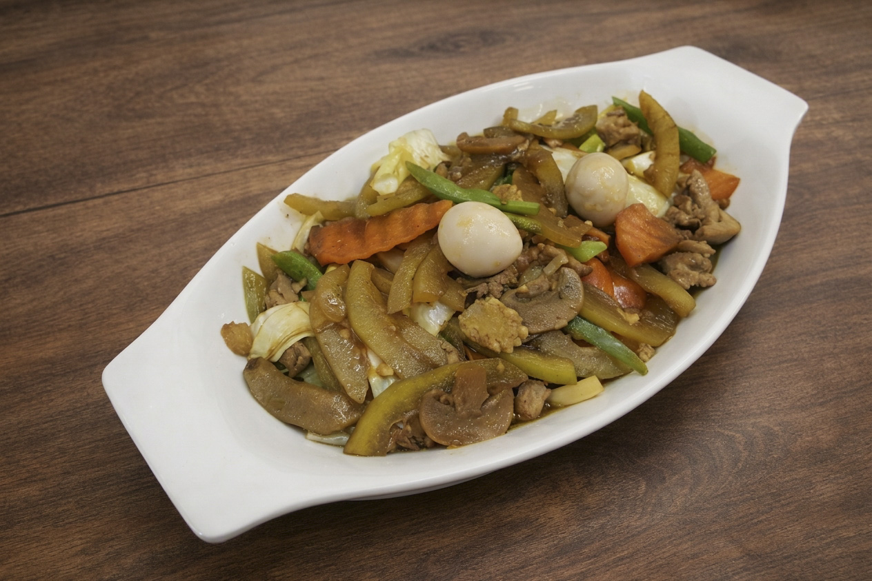 (Party Tray) Chop Suey with Quail Eggs and Chicken Liver
