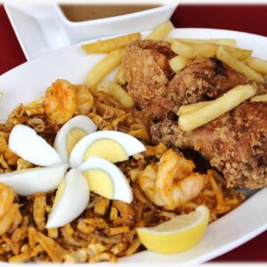 Fried Chicken with Palabok Platter (Serves 4)